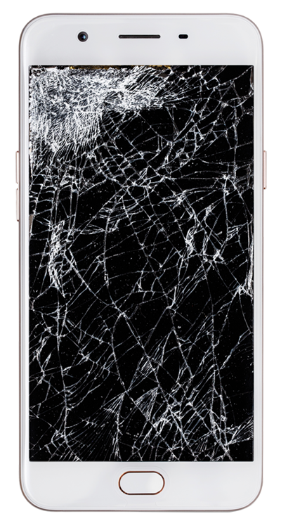 Smashed phone